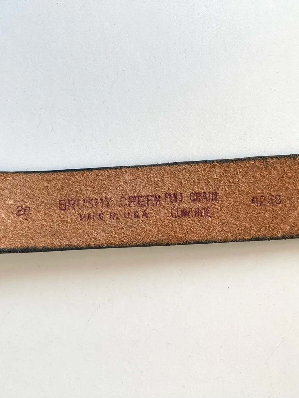 NWT Brushy Creek Leather Belt - Black Tooled Western Floral USA Made - Size 28